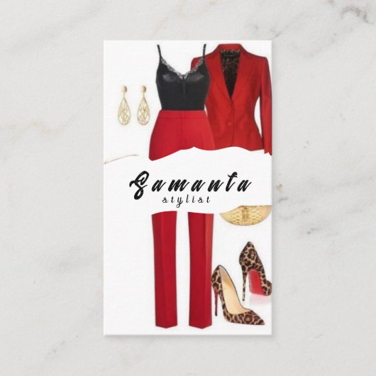 Stijl Stylist Uw Mode Reis begint hier Visitekaartje (Voorkant)