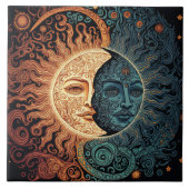  stijl Sun en Moon Tegeltje (Voorkant)
