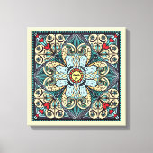 stijl Sun Mandala Canvas Print (Voorkant)