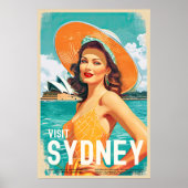  stijl Sydney Travel Poster (Voorkant)