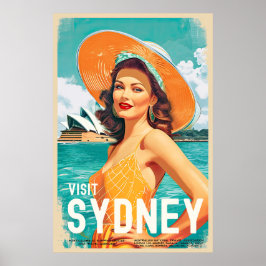  stijl Sydney Travel Poster