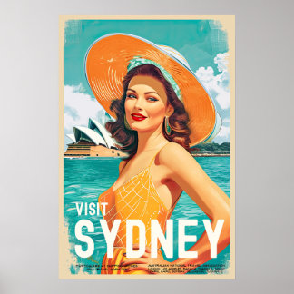  stijl Sydney Travel Poster