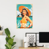  stijl Sydney Travel Poster (Thuiskantoor)