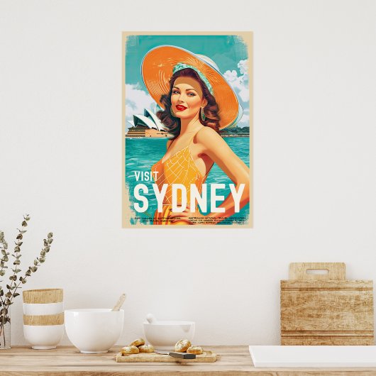  stijl Sydney Travel Poster (Keuken)
