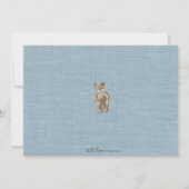 stijl Teddy Bear Party - Uitnodiging blauw (Achterkant)