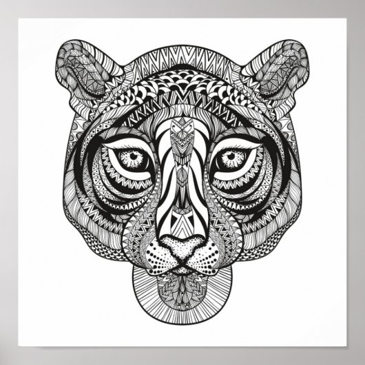 Stijl tijger 2 poster (Voorkant)