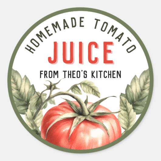 Stijl Tomatensap aangepast label (Voorkant)