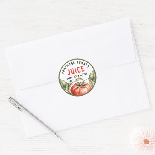 Stijl Tomatensap aangepast label (Envelop)