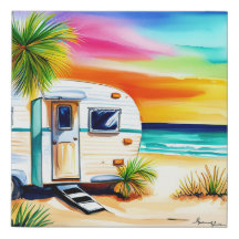 Stijl Trailer op een Serene Strand