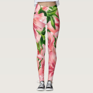 stijl Tropical Flower Art Lily Leggings