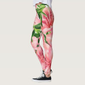 stijl Tropical Flower Art Lily Leggings (Links)
