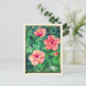  stijl Tropische Hibiscus Flowers Briefkaart (Staand voorkant)