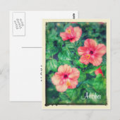  stijl Tropische Hibiscus Flowers Briefkaart (Voorkant / Achterkant)