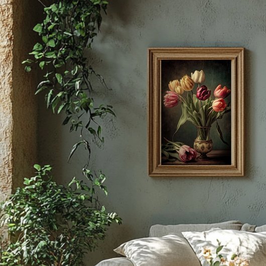  stijl Tulp Floral Art Poster