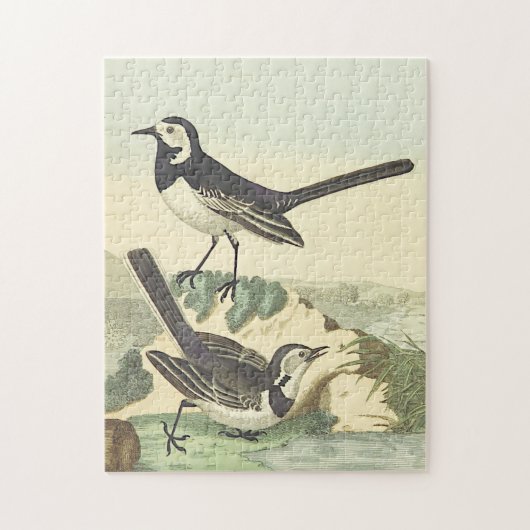 stijl, twee vogelpuitje legpuzzel (Verticaal)
