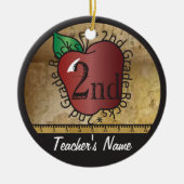 stijl tweede klas van de leraar | Chalkboard Keramisch Ornament (Voorkant)
