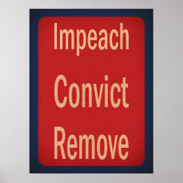 Stijl uit de jaren 40 Impeach Veroordeel Verwijder Poster
