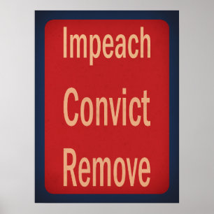 Stijl uit de jaren 40 Impeach Veroordeel Verwijder Poster