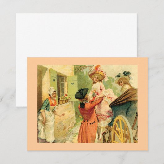 stijl Uitnodiging Kaart 18e eeuw (Voorkant / Achterkant)