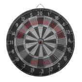  stijl [uw familienaam] Rood Dart Board Dartbord (Voorkant)