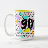 Stijl van 90 s tweekleurige koffiemok (Links)