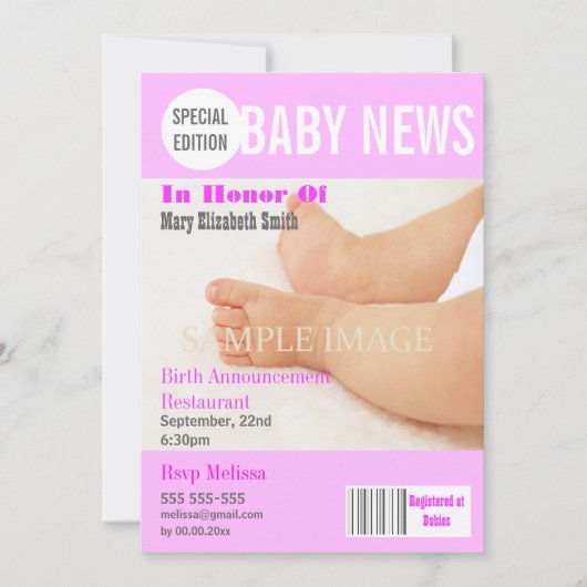 stijl van baby magazijnmagazijn PERSONALIZE Kaart (Voorkant)