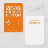 Stijl van console voor videospellen visitekaartje (Voorkant / Achterkant)