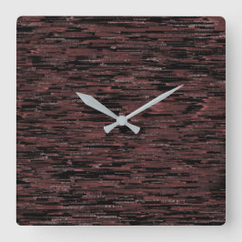 Stijl van de bruine mozaïek met ruwe achtergrond vierkante klok