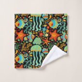 Stijl van de Cartoon Aquatic Life Bad Handdoek (Wasdoekje)