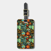 Stijl van de Cartoon Aquatic Life Bagagelabel (Voorkant verticaal)