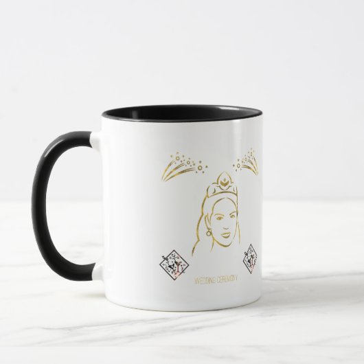 stijl van de huwelijksceremonie mok (Links)