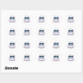 Stijl van de koele hond ronde sticker (Vel)