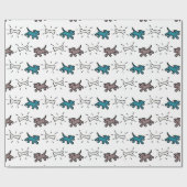 Stijl van de Korffiti van het Dog Bone Kies Kleur  Cadeaupapier (Vlak)