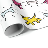 Stijl van de Korffiti van het Dog Bone Kies Kleur  Cadeaupapier (Rol Hoek)