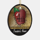  stijl van de leraar, vierde klas | Chalkboard Keramisch Ornament (Rechts)