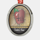  stijl van de leraar, vierde klas | Chalkboard Metalen Ornament (Links)