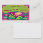 Stijl van de Retro van de Vrede en van de Liefde Visitekaartje (Voorkant / Achterkant)