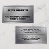 Stijl van faux-metaal visitekaartje (Voorkant / Achterkant)