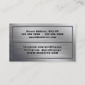 Stijl van faux-metaal visitekaartje (Achterkant)