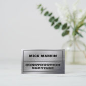 Stijl van faux-metaal visitekaartje (Staand voorkant)