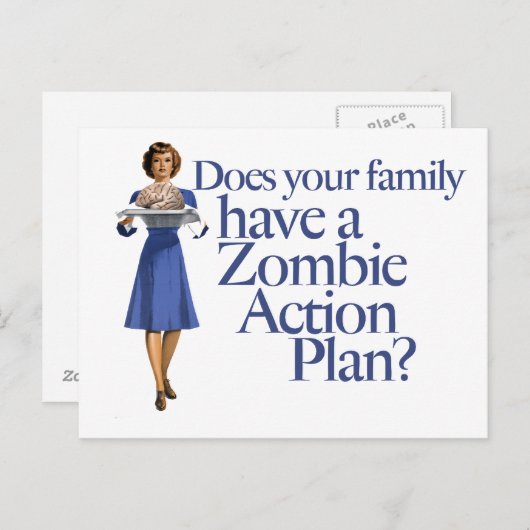 stijl van het actieplan Zombie Briefkaart (Voorkant / Achterkant)
