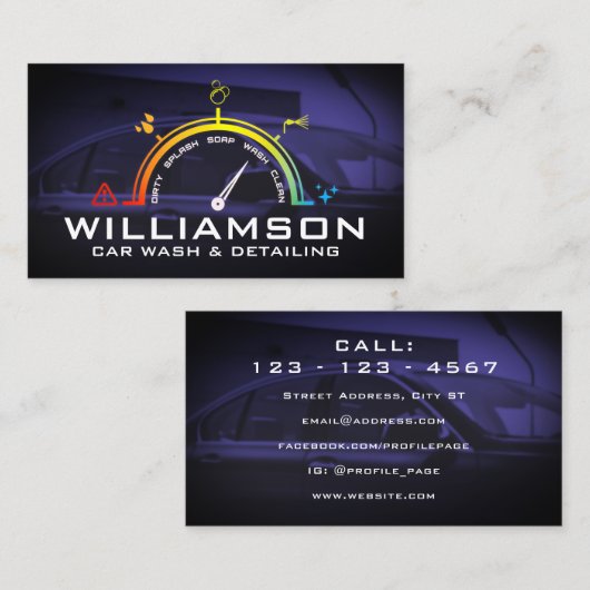 Stijl van het bedieningspaneel voor auto's visitekaartje (Voorkant / Achterkant)