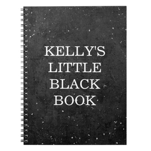 Stijl van het kleine zwarte-boekenkarkbord - Perso Notitieboek (Voorkant)