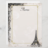  stijl van het menu Eiffel Tower (Voorkant / Achterkant)