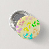  stijl van het paaspatroon van bunny Paw Ronde Button 3,2 Cm (Voorkant /achterkant)
