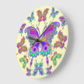 Stijl van het Tattoo van de vlinder de Kleurrijke Grote Klok (Hoek)