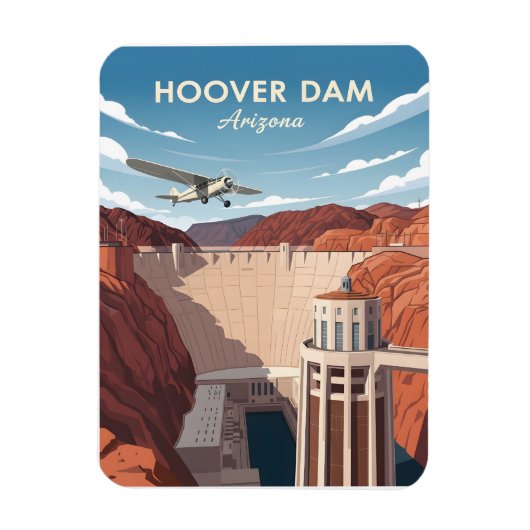 stijl van Hoover Dam Magneet (Verticaal)