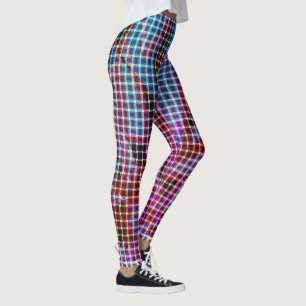 Stijl van mandjes op donkerroze, lila, paars leggings