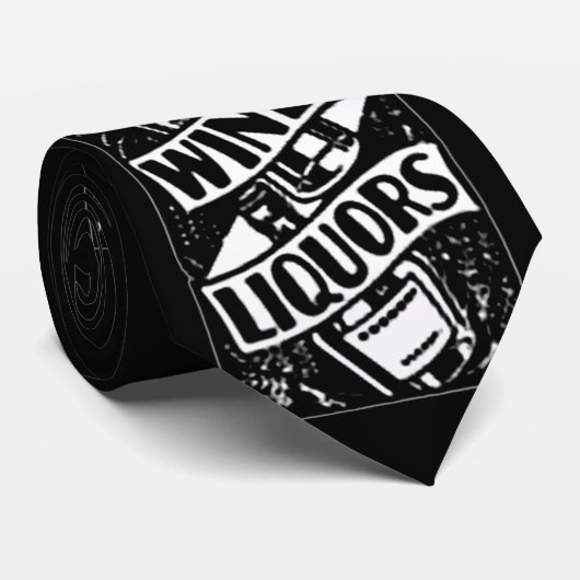 Stijl van retro van wijn en liquors stropdas (Opgerold)