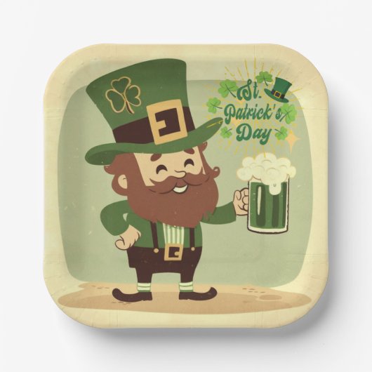  stijl van Saint Patrick's Day Papieren Bordje (Voorkant)